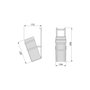 Emuca Porte-couteaux Titane, acier et plastique, gris anthracite