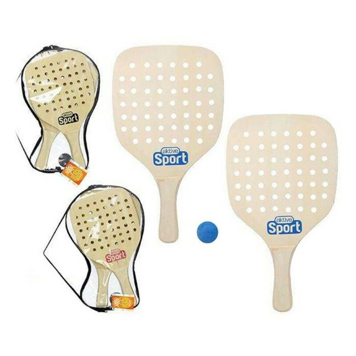 Raquettes de Plage avec Balle Sport Aktive 12 mm Bleu Orange 22 x 1 x 39 cm Raquettes de Plage avec Balle Sport Aktive 12 mm Bleu Orange 22 x 1 x 39 cm