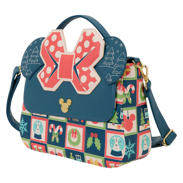 Loungefly Sac à bandoulière Mickey and Minnie Holiday Disney
