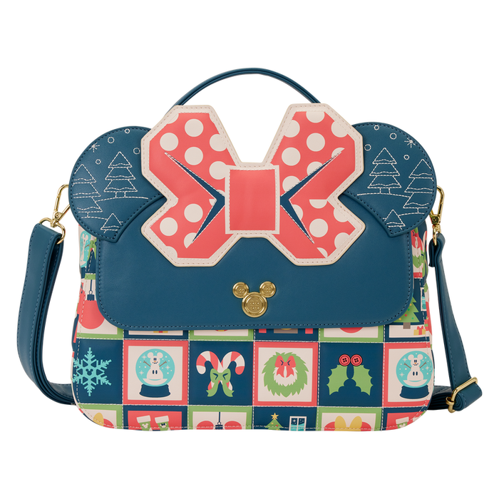 Loungefly Sac à bandoulière Mickey and Minnie Holiday Disney