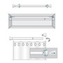 Cintacor - Storplanet Barre extensible multiuso à pression sans perçage argent Ø2,8-2,5 x 120-210 cm pour rideaux et rangement