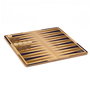 Deqube - Boîte métallique D00323 avec jeux d'échecs, dames et backgammon, jeu de société 3 en 1, pièces en bois FSC, tablero réversible