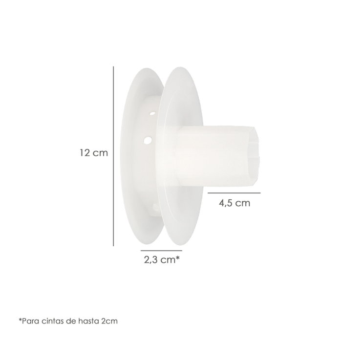 WOLFPACK LINEA PROFESIONAL Disco Persiana Plastico Compacto Para Rodamieto 120x40 mm, cinta 20 mm