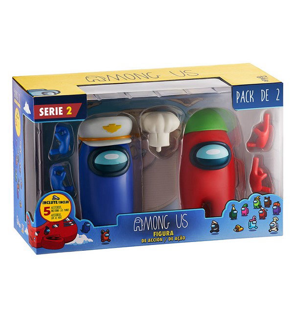 Bizak Figurine Action Among Us Surtido en Boîte - 2 Figurines 12 cm avec 5 Accessoires Sorpresa - 4 Modèles à Collectionner