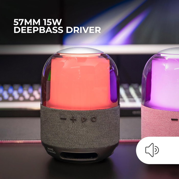 Haut-parleurs de PC Mars Gaming MSFLOW Noir 15 W 4 W