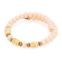 Alex And Ani Bracelet en Résine Beige 20cm