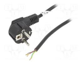GOOBAY Câble d'alimentation H05VV-F 3x0,75mm2 1,8m noir
