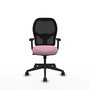 PIQUERAS Y CRESPO Chaise Alocén Synchro Rose et Noir, Accoudoirs 2D, Base Pyramidale