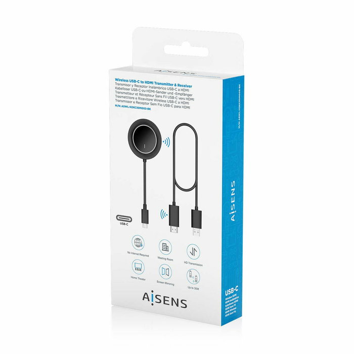 Câble HDMI Aisens ASWL-H2KC30M003-BK Noir