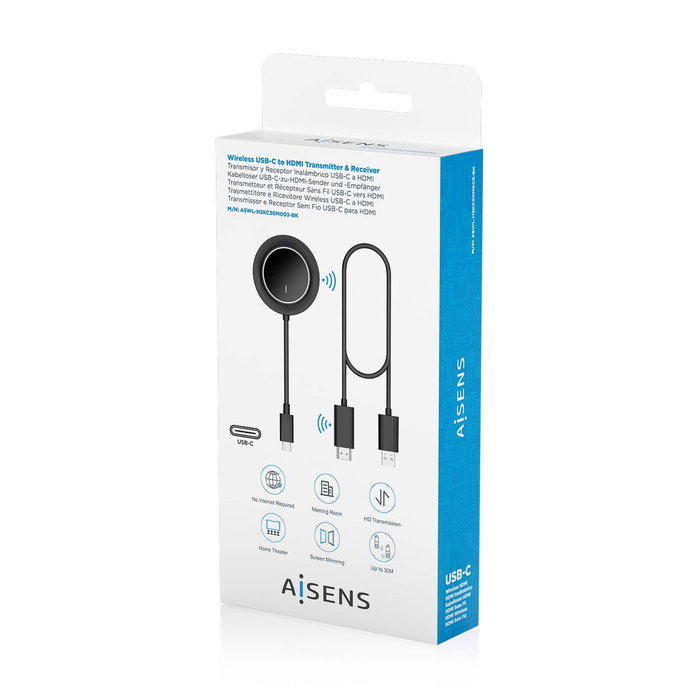 Câble HDMI Aisens ASWL-H2KC30M003-BK Noir