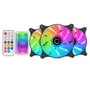 Mars Gaming Kit de 3 Ventilateurs MF-3D ARGB 120 mm Noir avec Contrôleur et Télécommande RF