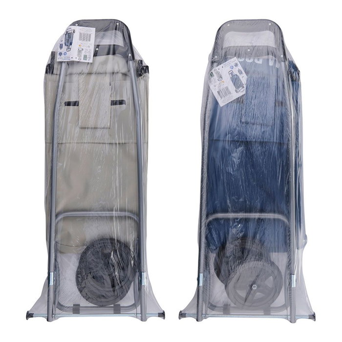 Ohm Chariot de courses pliable 25 L 91 x 34 x 26 cm 2 roues couleurs assorties Ohm Chariot de courses pliable 25 L 91 x 34 x 26 cm 2 roues couleurs assorties
