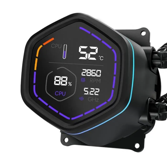 Cooler Master MasterLiquid Core Nex Digital 360 Black ARGB Watercooling AIO - MLX-D36M-A18PA-RD - Ventilateurs 120 mm - Compatible Intel/AMD