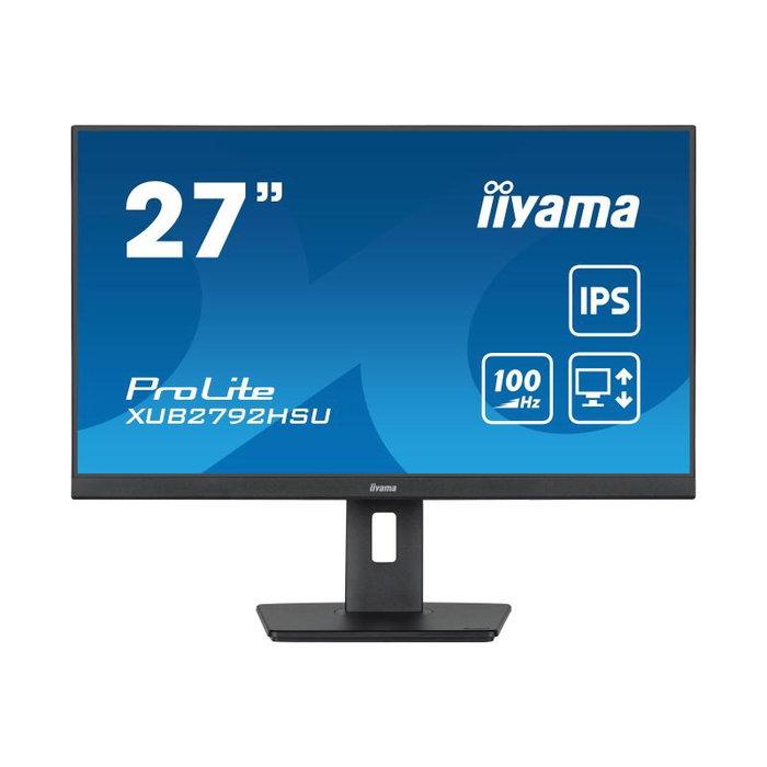 Iiyama XUB2792HSU-B6 - Moniteur ProLite 27 pouces IPS Full HD, 75 Hz, avec ports HDMI, DisplayPort, USB-C et hauteur réglable