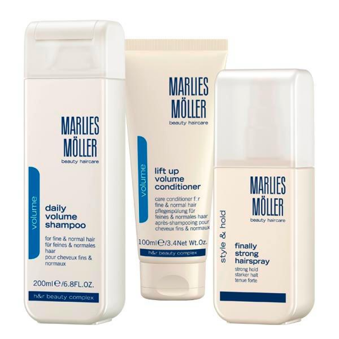 Marlies Moller Coffret Cadeau Noël Soins Cheveux: Shampooing Daily Volume 200 ml + Après-shampoing Lift-Up 100 ml + Laque Finally Strong 125 ml Marlies Moller Coffret Cadeau Noël Soins Cheveux: Shampooing Daily Volume 200 ml + Après-shampoing Lift-Up 100 ml + Laque Finally Strong 125 ml