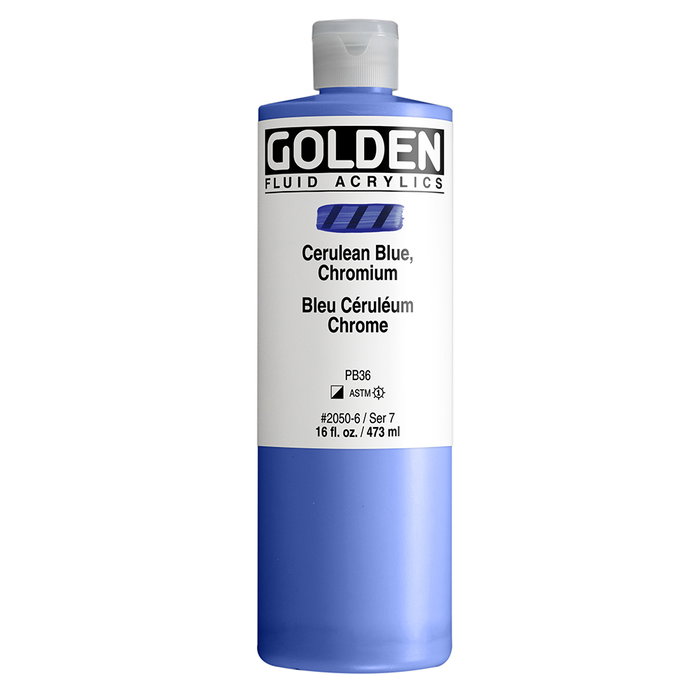 Golden Bleu Céruléum Chrome Acrylique Fluide 473 ml Golden Bleu Céruléum Chrome Acrylique Fluide 473 ml