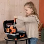 Black+Decker Bricolo Box - Mallette outils jouet pour enfant 3 ans et plus avec tournevis, clés, vis et véhicule à construire - Apprentissage bricolage