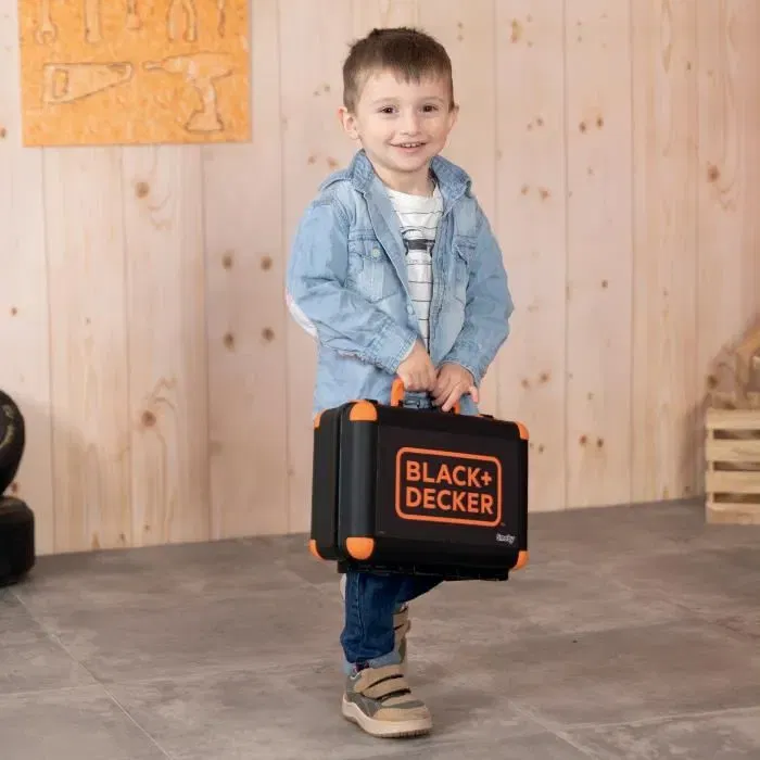 Black+Decker Bricolo Box - Mallette outils jouet pour enfant 3 ans et plus avec tournevis, clés, vis et véhicule à construire - Apprentissage bricolage Black+Decker Bricolo Box - Mallette outils jouet pour enfant 3 ans et plus avec tournevis, clés, vis et véhicule à construire - Apprentissage bricolage