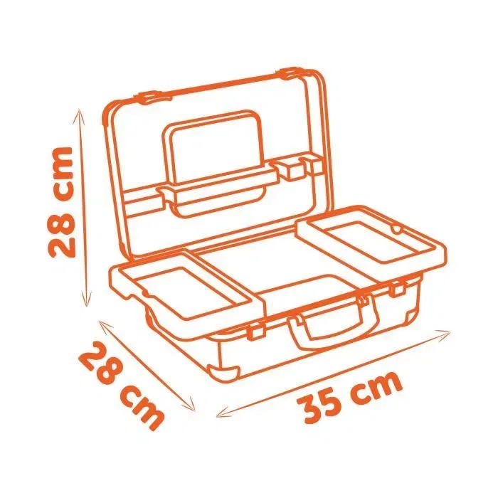 Black+Decker Bricolo Box - Mallette outils jouet pour enfant 3 ans et plus avec tournevis, clés, vis et véhicule à construire - Apprentissage bricolage Black+Decker Bricolo Box - Mallette outils jouet pour enfant 3 ans et plus avec tournevis, clés, vis et véhicule à construire - Apprentissage bricolage