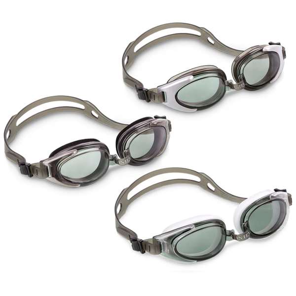 INTEX Lunettes de Natation Antivue - Protection UV, Lentilles en Polycarbonate - Réglables avec Sangle en Caoutchouc - Pour Piscine et Mer (Réf. 55685) INTEX Lunettes de Natation Antivue - Protection UV, Lentilles en Polycarbonate - Réglables avec Sangle en Caoutchouc - Pour Piscine et Mer (Réf. 55685)