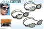 INTEX Lunettes de Natation Antivue - Protection UV, Lentilles en Polycarbonate - Réglables avec Sangle en Caoutchouc - Pour Piscine et Mer (Réf. 55685)