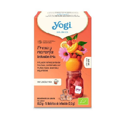 Fresa Y Naranja. Té Frío Fresa Y Naranja. Té Frío