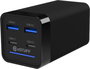 eSTUFF Chargeur GaN 65W PD Compact - 4 Ports (2 USB-C + 2 USB-A) - PD 3.0/2.0, QC 3.0, PPS, Apple 2.4A