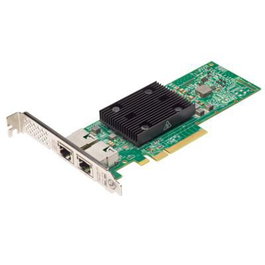 Broadcom P210TP Carte réseau PCIe Ethernet 2 ports 10 Gb/s (10GBASE-T) RJ45 pour serveur, NetXtreme-E Series, PCIe 3.0 x8