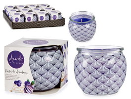 Acorde Vela Parfumée Cristal Tarte aux Myrtilles 7,5 x 6,3 x 7,5 cm Violet (Set de 12)