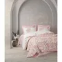 Parure de lit King 1 housse de couette 220 x 240 cm + 2 taies d'oreiller 60 x 60 cm - 100% Coton Renforcé - Rose - Confort et Élégance