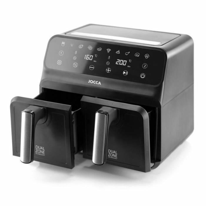 Jocca 2097 Friteuse Sans Huile Double 8L (4L+4L) - Noir Jocca 2097 Friteuse Sans Huile Double 8L (4L+4L) - Noir