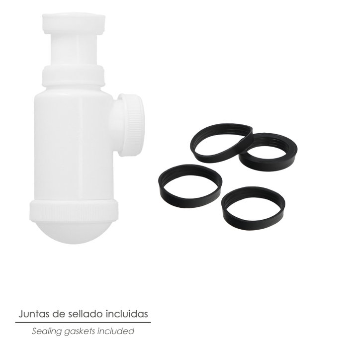 ABRISA Siphon de type bouteille extensible 1 1/2 avec écrou rotatif