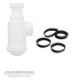 ABRISA Siphon de type bouteille extensible 1 1/2 avec écrou rotatif