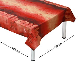 Atosa Nappe en plastique effet sang 183x132 cm pour décoration terrifiante