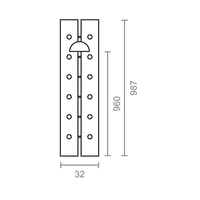Charnière Micel BS21 M33206 Acier Piano 32 x 960 mm