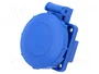 PAWBOL Connecteur socle d'alimentation AC bleu 2P+PE 16A 250V AC IP67
