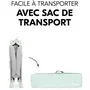 Hauck Dream N Play Plus - Lit parapluie de voyage pliable 60 x 120 cm, pour naissance à 15 kg, avec ouverture latérale et sac, Dusty Mint