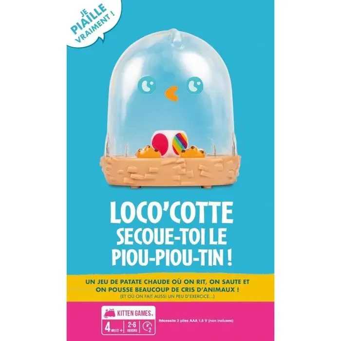 Asmodee Loco'Cotte - Jeu de société d'ambiance en français pour enfants à partir de 4 ans - Jeu de voyage et d'extérieur de 20 min