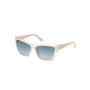 Guess GU00098-5525P Lunettes de soleil œil-de-chat ivoire et vert