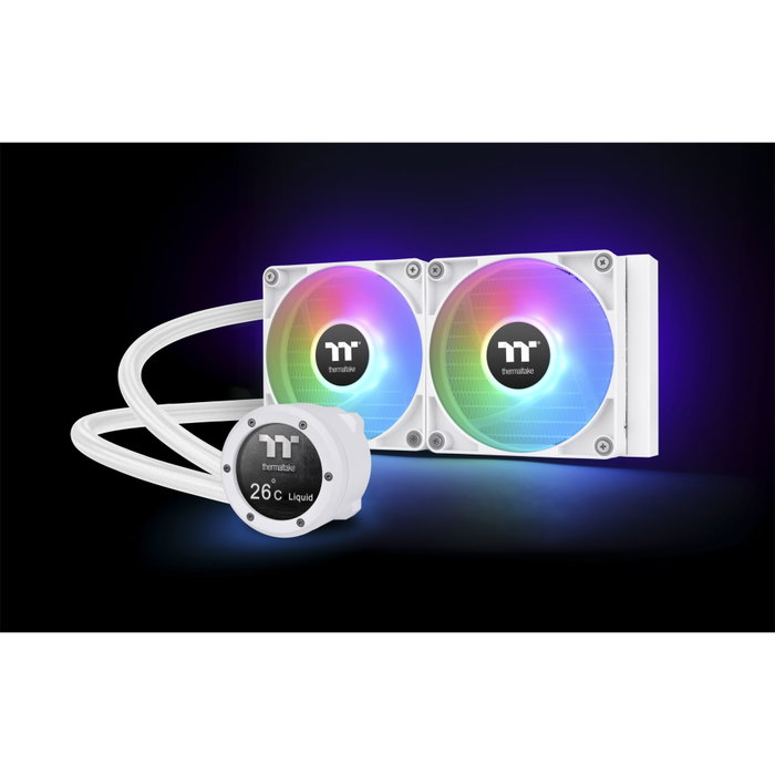 Thermaltake TH240 V2 Ultra ARGB Sync White Edition Edition Snow avec écran LCD et 2x ventilateurs 120mm