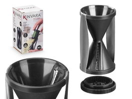 Kinvara Râpe conique noire 7x13x7 cm en plastique et métal (Set de 12)
