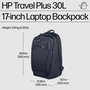 HP Sac à dos pour ordinateur portable Travel Plus, 30L-35L, 17 pouces, organisation multiple, polyester recyclé résistant à l'eau