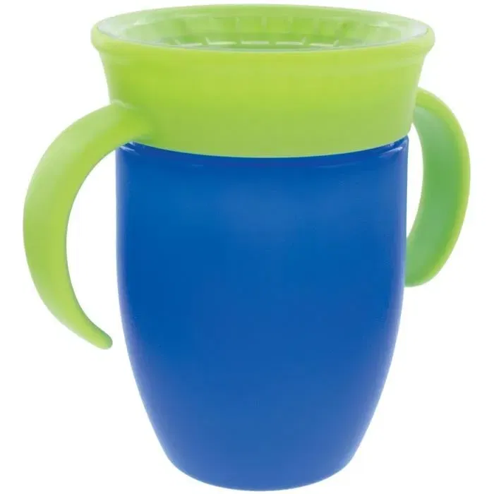 Nuby Lot de 2 Tasses 360° Antifuite avec Poignées - Pour Apprentissage de la Boisson - Lavable au Lave-vaisselle