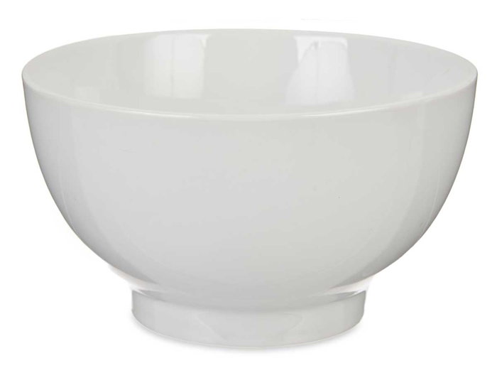 Vessia Bol en Porcelaine Blanc 1300 ml 18x10x18 cm Compatible Lave-vaisselle et Micro-ondes (Set de 16)