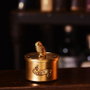 WIDDOP & CO - Boîte décorative Hedwig en résine dorée, coffret à bijoux Harry Potter - Motif en 3D avec nom en relief