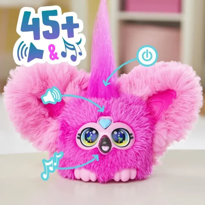 Hasbro Furby Furblets Flo-Flo Mini peluche électronique pour filles et garçons plus de 45 sons à partir de 6 ans
