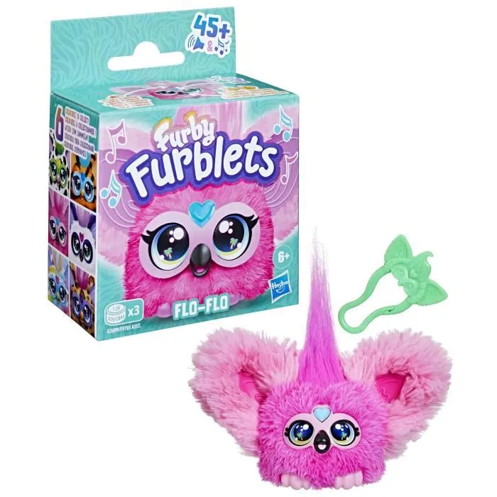 Hasbro Furby Furblets Flo-Flo Mini peluche électronique pour filles et garçons plus de 45 sons à partir de 6 ans