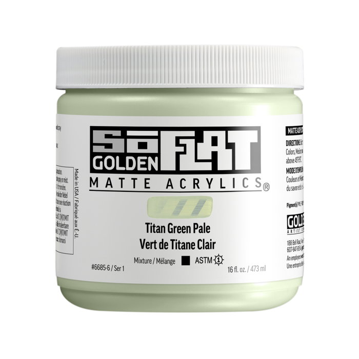 Golden SoFlat Colores Acrílicos Titan Vert Clair 473 ml Golden SoFlat Colores Acrílicos Titan Vert Clair 473 ml
