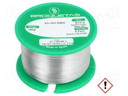 BROQUETAS Fil d'étain sans plomb Sn97Cu3 0,7mm 100g