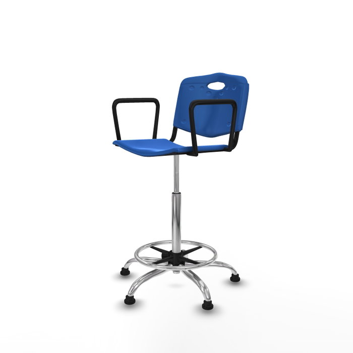 PIQUERAS Y CRESPO Tabouret Robledo Pivotant Bleu PIQUERAS Y CRESPO Tabouret Robledo Pivotant Bleu